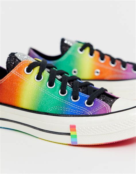 converse rainbow pride shoes.